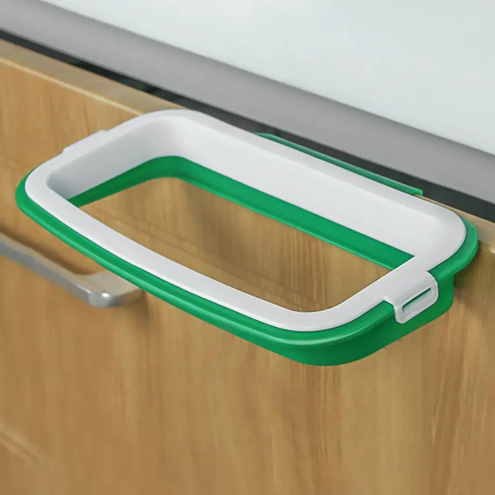 Sturdy Trash Bag Hanger Green Rubbish Holder Environmental Reusable Hanging Storage Garbage Bag Holder