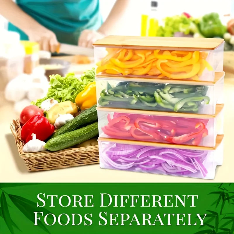 Bamboo Multifunctional Cutting Board Set with Container and Grater Square Chopping Block Drawer Design Cutting Board Vegetables