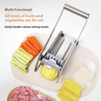 Stainless Steel French Fry Cutter with 1/2-Inch Blade - Heavy-Duty Potato Cutter, Perfect for Cutting Potatoes, Carrots & Cucumb
