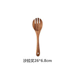 Wooden Spoons For Cooking, Wooden Utensils For Cooking With Utensils Holder, Teak Wooden Kitchen Utensils Set