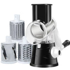 Vegetable Cutter & Slicer Manual Kitchen Cheese Chopper Machine With 3 Sharp Drums Multifunctional Garlic Potato Shredder