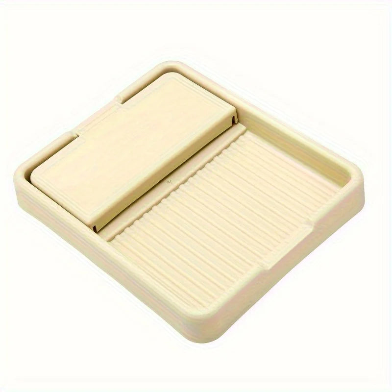 Space-Saving 2-in-1 Foldable Pot Lid & Spoon Rest – Heat-Resistant Plastic Kitchen Counter Organizer for Cooking Utensils