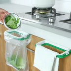 Sturdy Trash Bag Hanger Green Rubbish Holder Environmental Reusable Hanging Storage Garbage Bag Holder