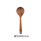 Wooden Spoons For Cooking, Wooden Utensils For Cooking With Utensils Holder, Teak Wooden Kitchen Utensils Set
