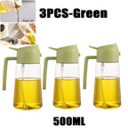 200/300/500ml Oil Spray Bottle BBQ Cooking Olive Oil Sprayer Plastic Baking Oil Spray Empty Bottle Vinegar Bottle Or  Oil brush