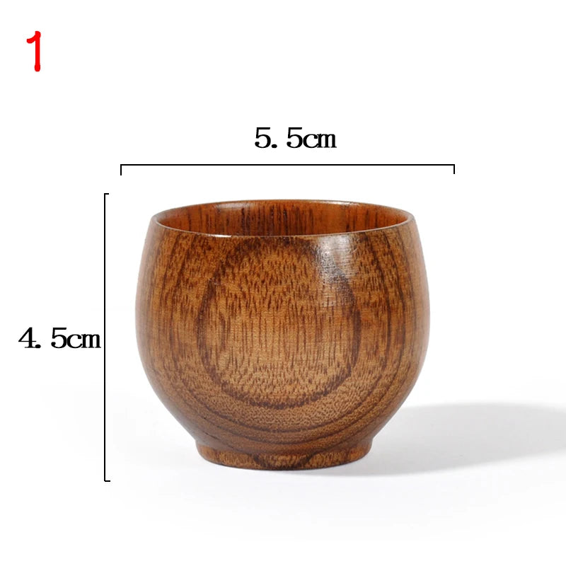 Wooden Big Belly Cups Handmade Natural Spruce Wood Cups Beer Tea Coffee Milk Water Cup Kitchen Bar Drinkware for Kitchen