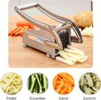 Stainless Steel French Fry Cutter with 1/2-Inch Blade - Heavy-Duty Potato Cutter, Perfect for Cutting Potatoes, Carrots & Cucumb